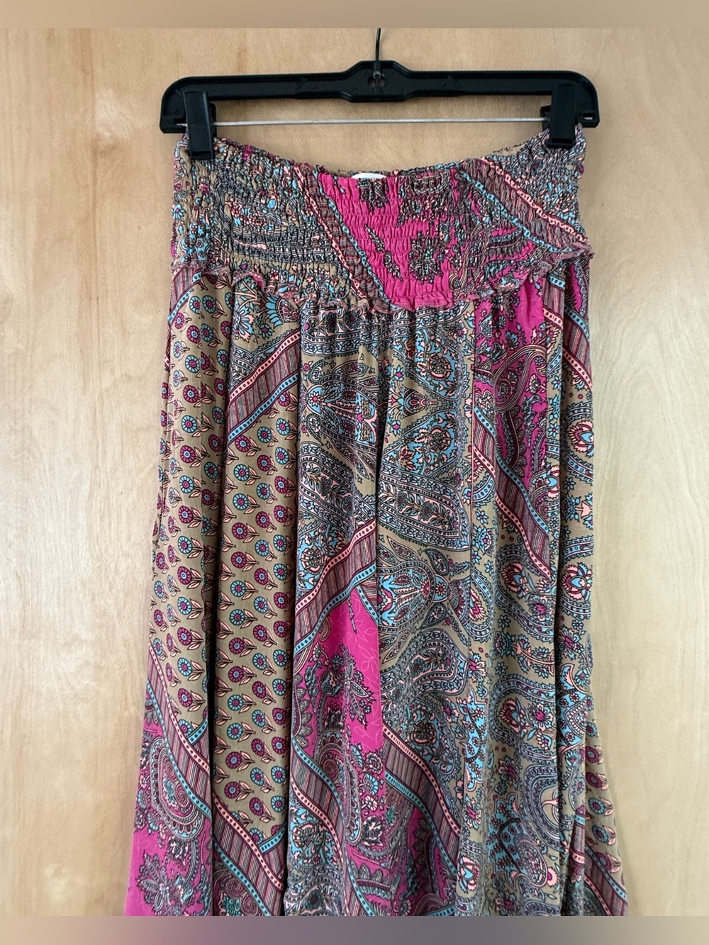 Bohemian Wide-Leg Printed Palazzo Pants in Pink & Orange - Picture 5 of 12